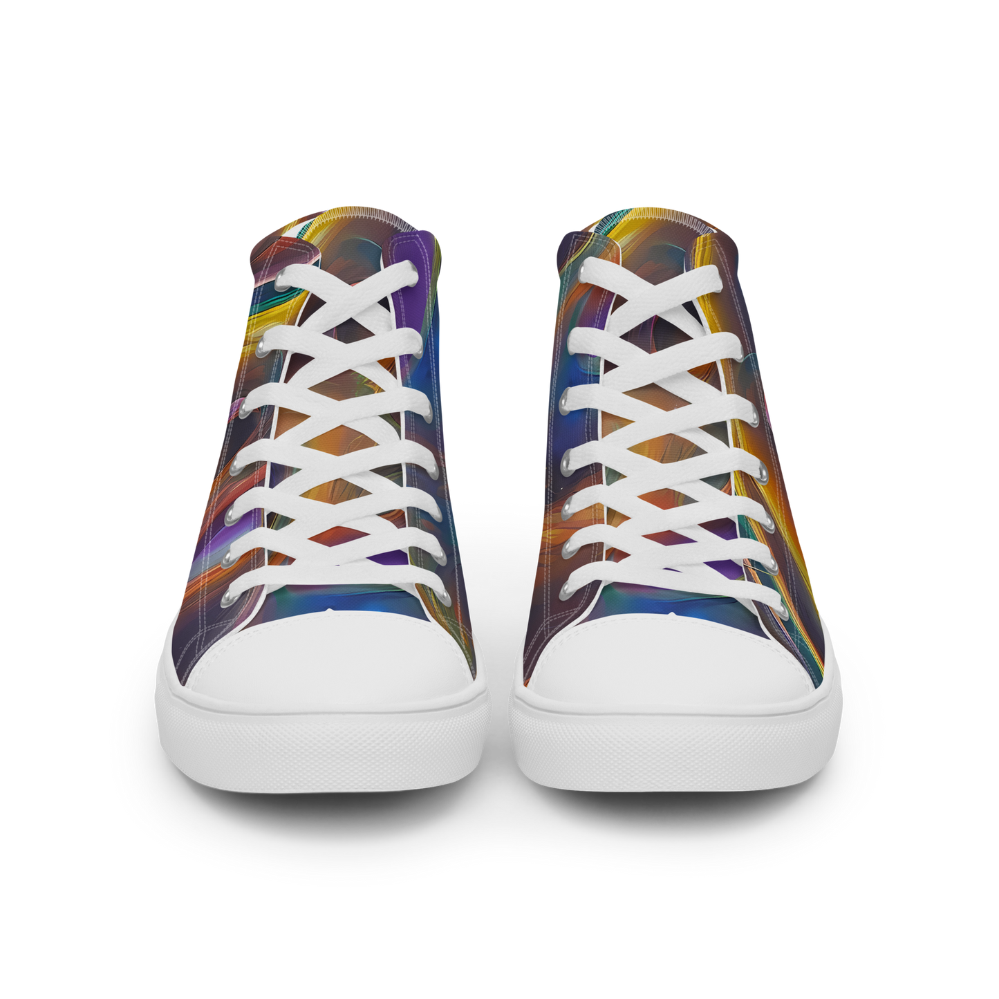 Women's High Top Canvas Shoes - Pre-Raphaelite Ripple