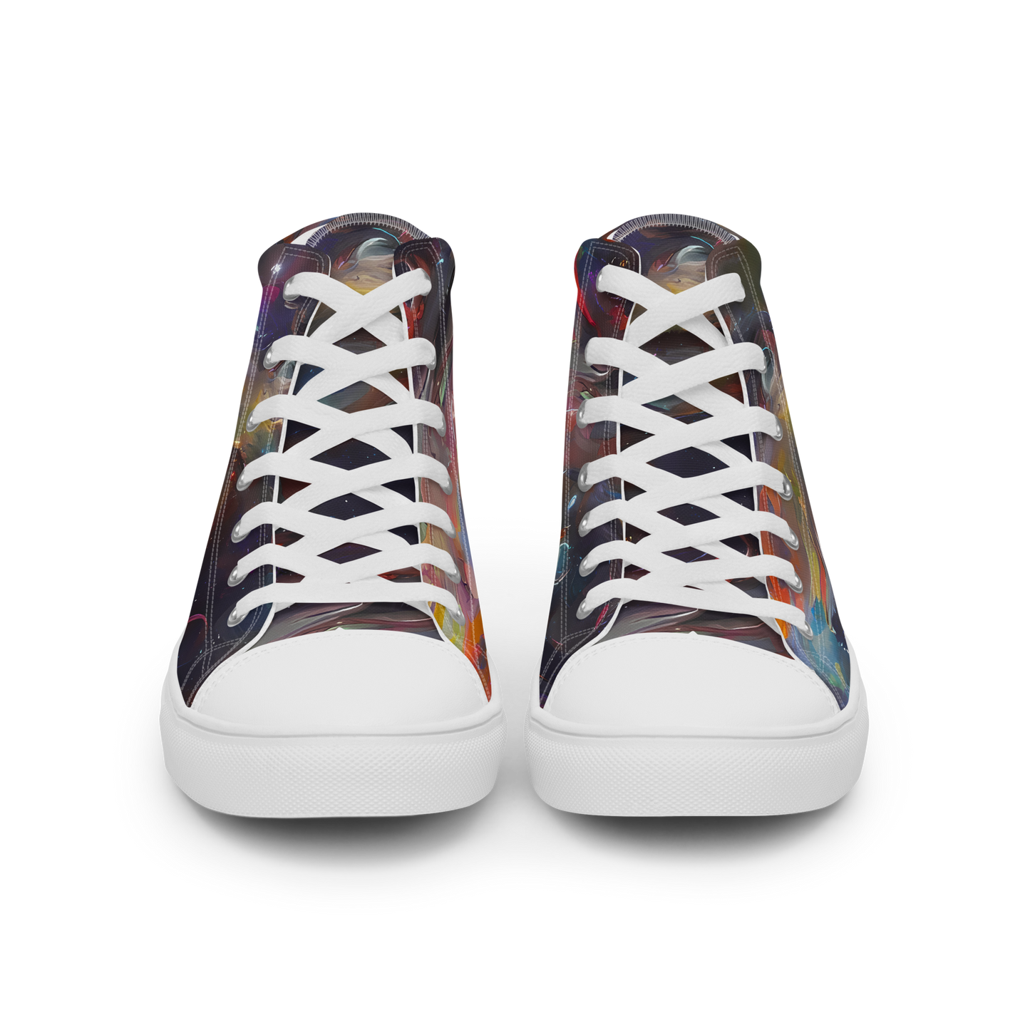 Men's High Top Canvas Shoes - Chromatic Flux