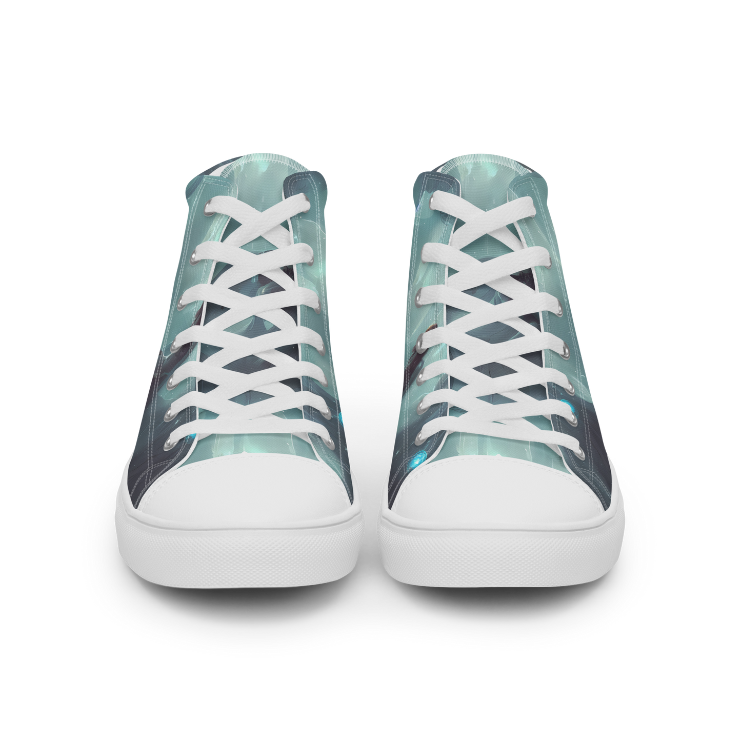 Men's High Top Canvas Shoes - Liquid Serenity