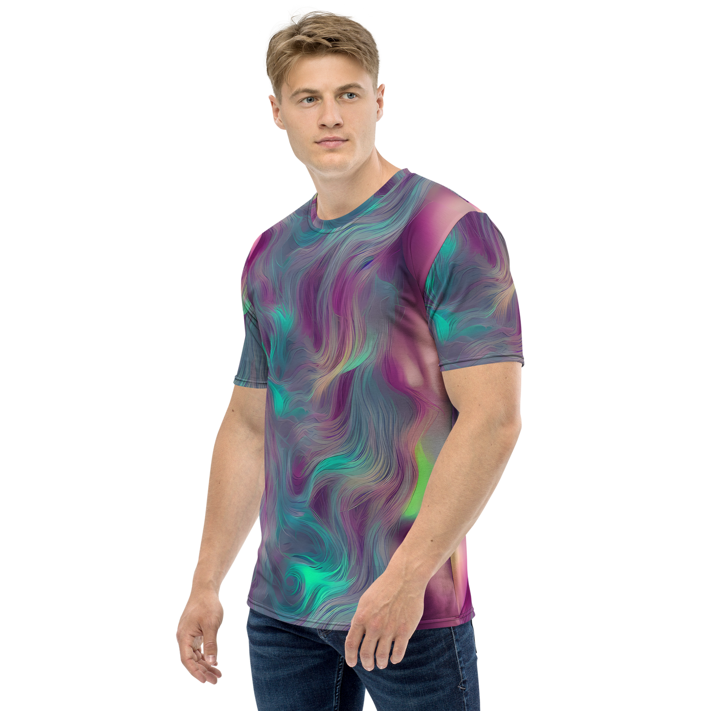 Men's Crew Neck T-Shirt - Surreal Tresses