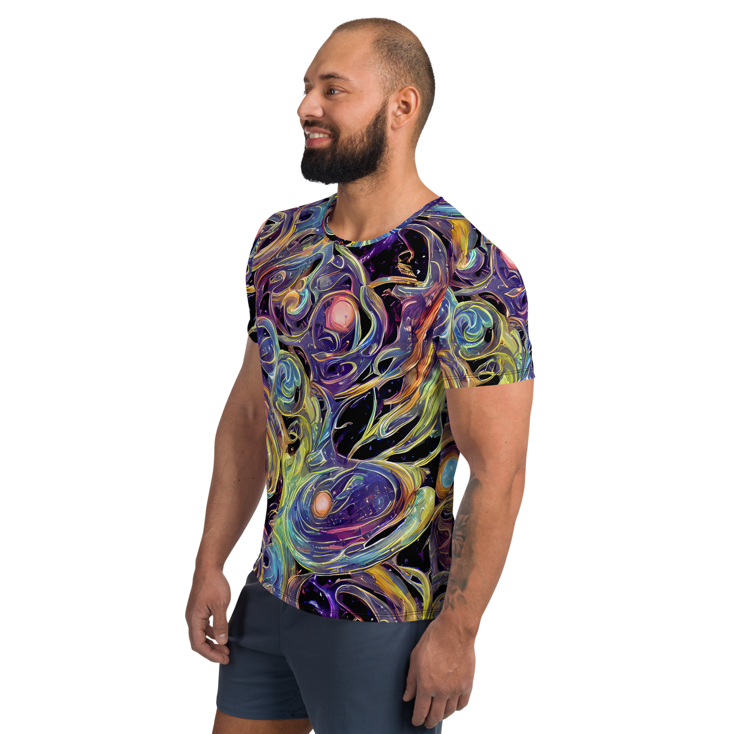Men's Athletic T-Shirt - Lebacq Swirl