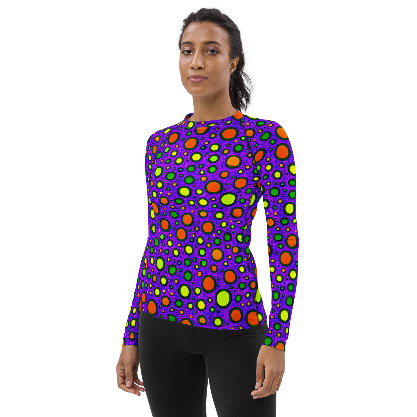 Women's Rash Guard - Luminous Bubbles
