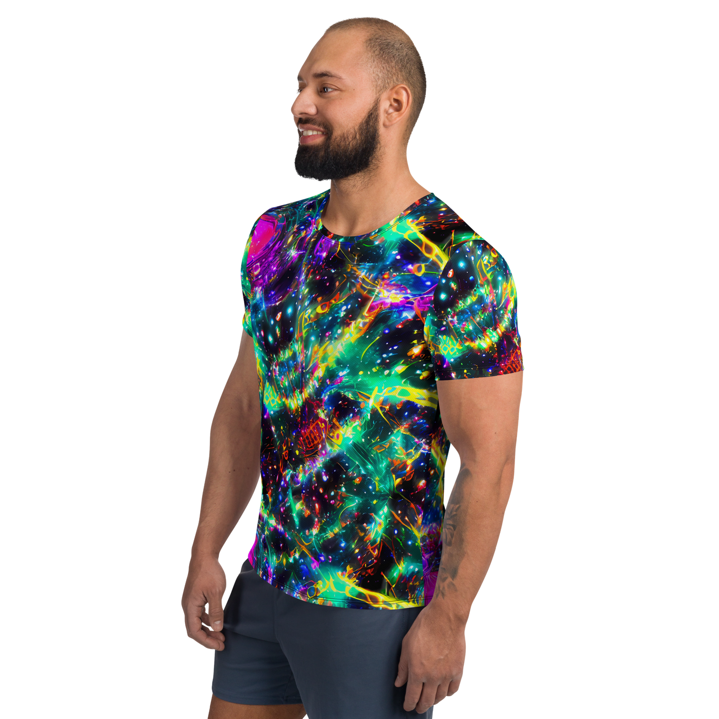 Men's Athletic T-Shirt - Blythe Nebula