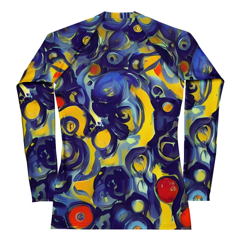 Women's Rash Guard - Dynamic Doodles