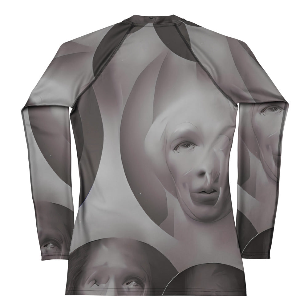 Women's Rash Guard - Phantom Facescape