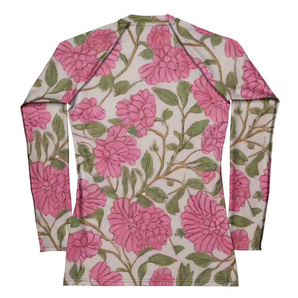 Women's Rash Guard - Blossom Symphony