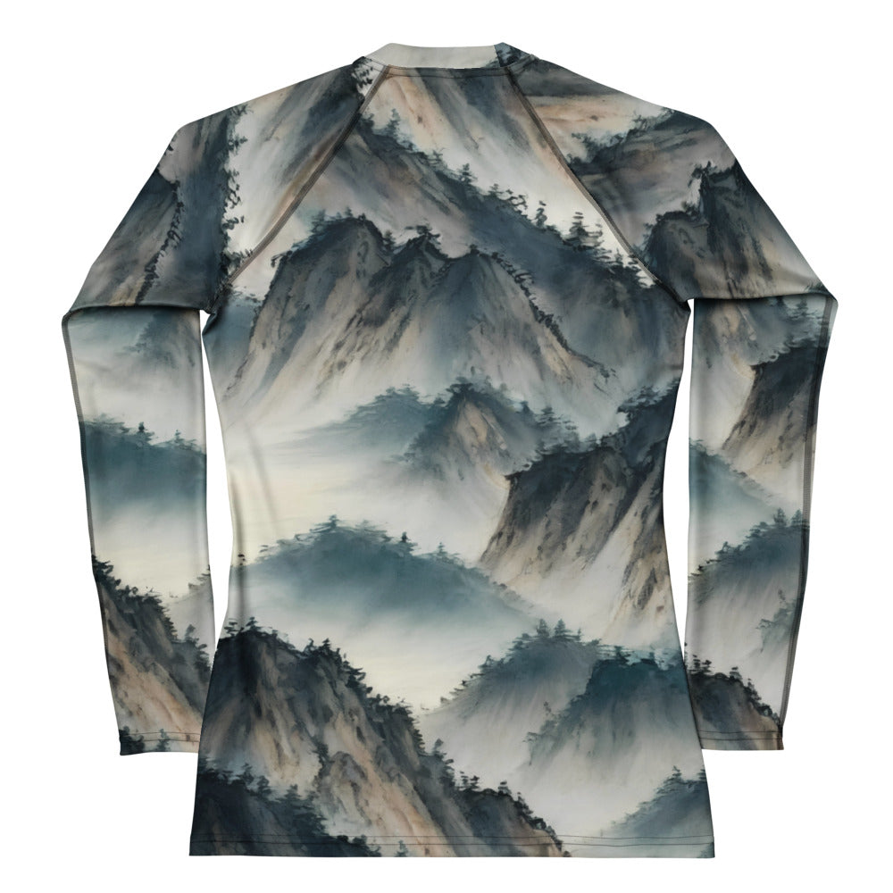 Women's Rash Guard - Misty Peaks