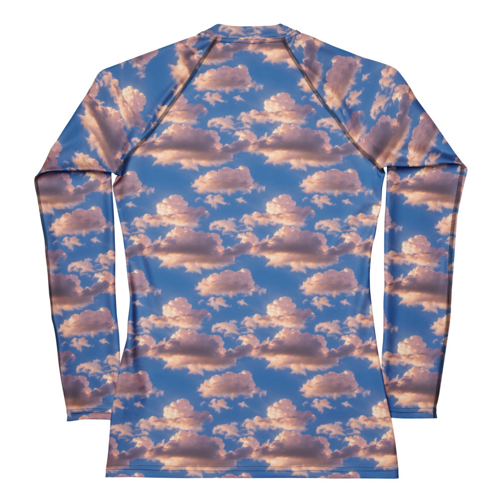 Women's Rash Guard - Cotton Candy Skies