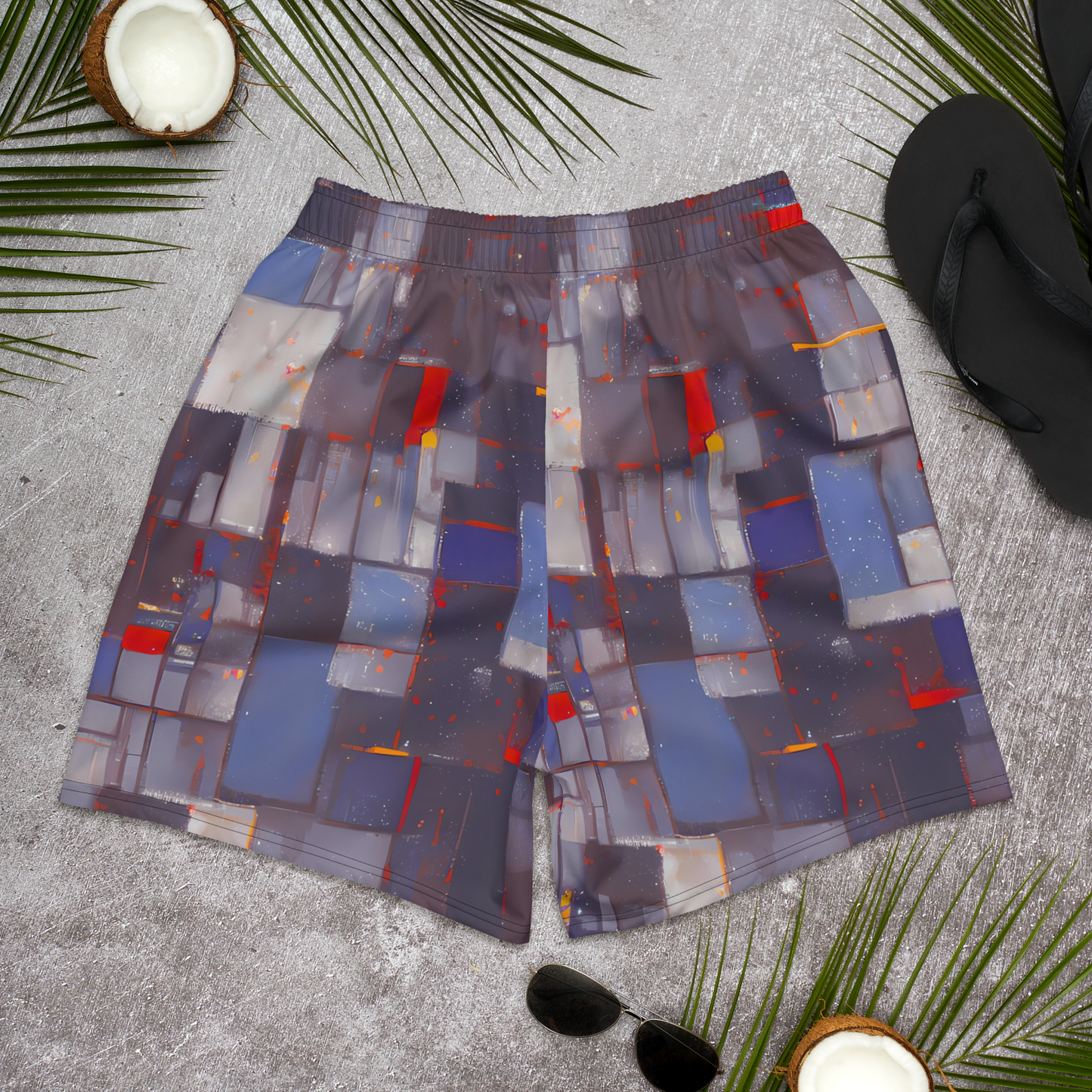 Men's Athletic Shorts - Cubist Rhythm