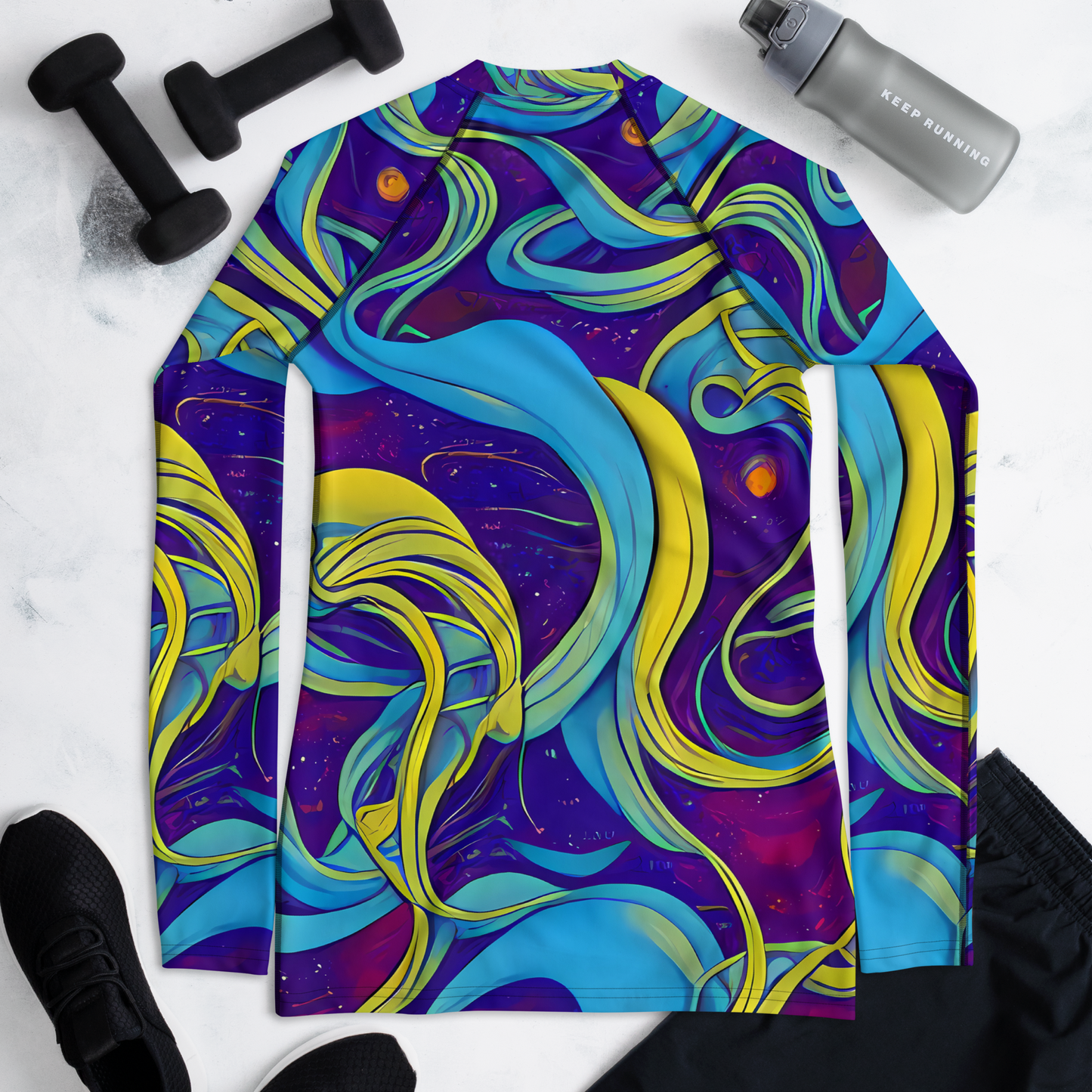 Women's Rash Guard - Stellar Swirls
