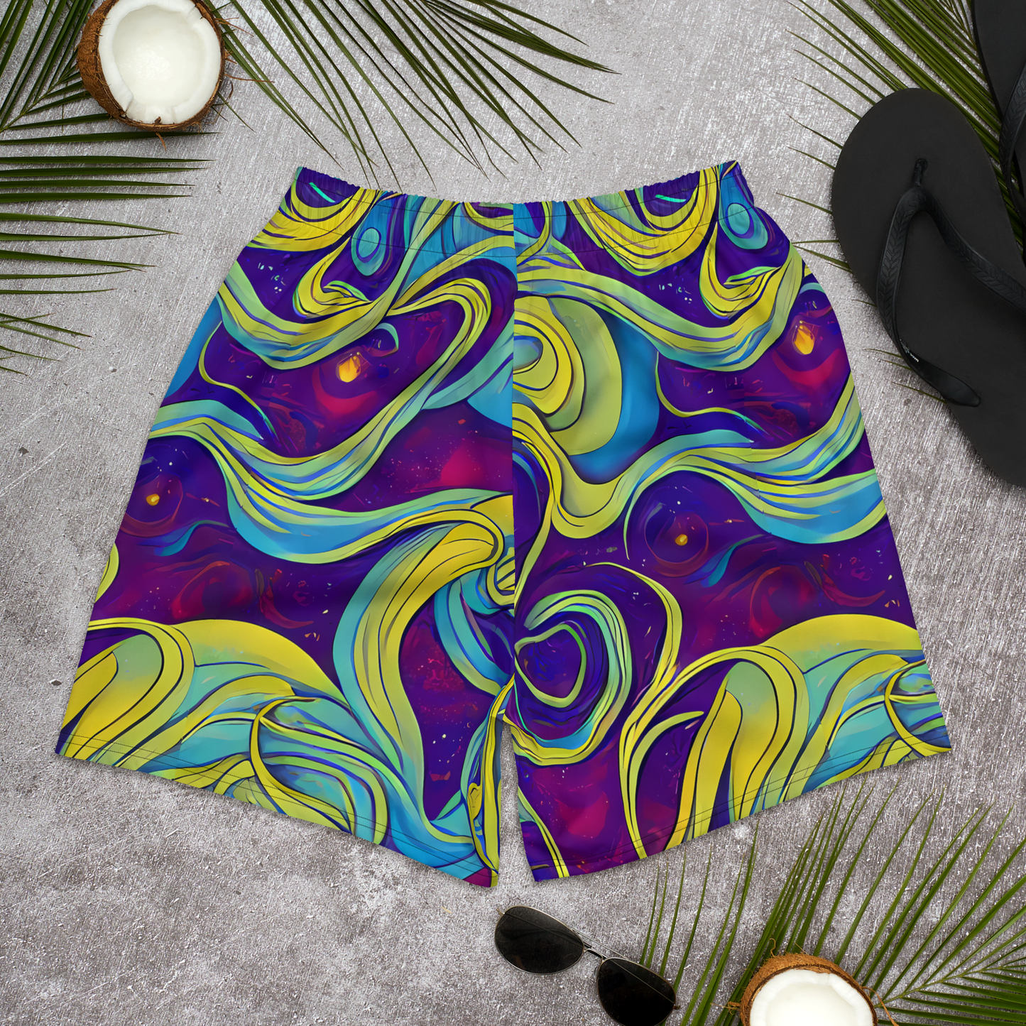 Men's Athletic Shorts - Stellar Swirls