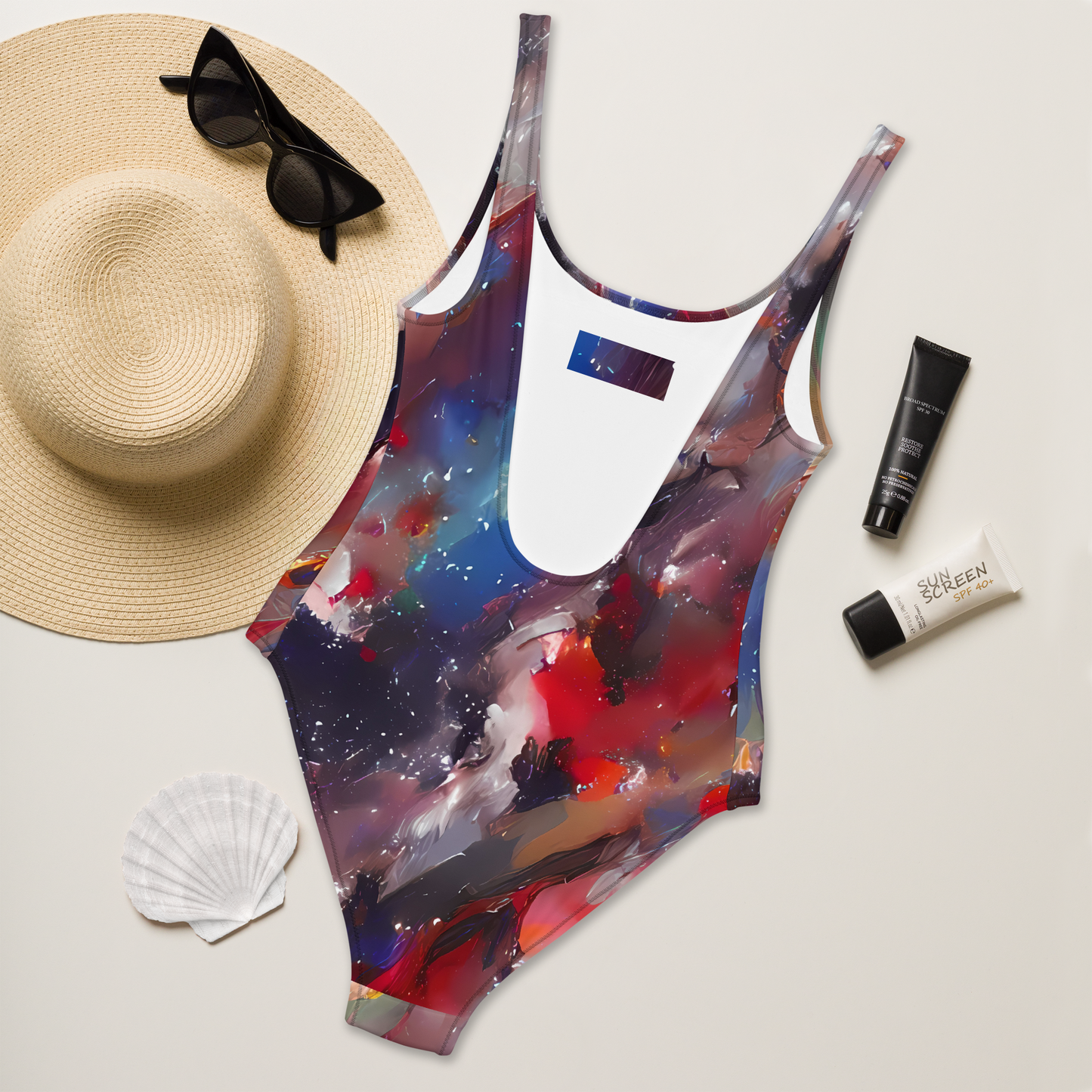 One-Piece Swimsuit - Passionate Brush