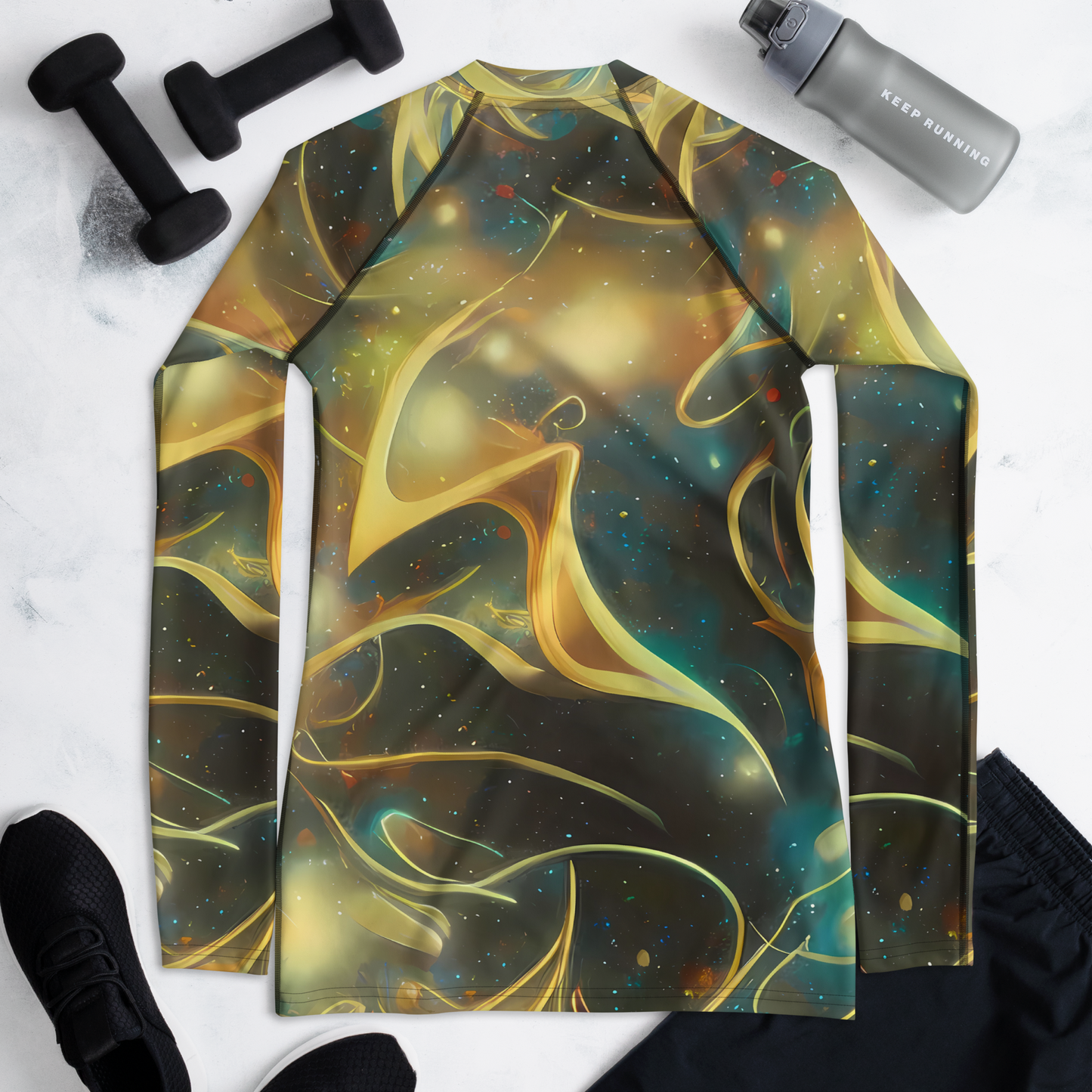 Women's Rash Guard - Whispering Galaxies