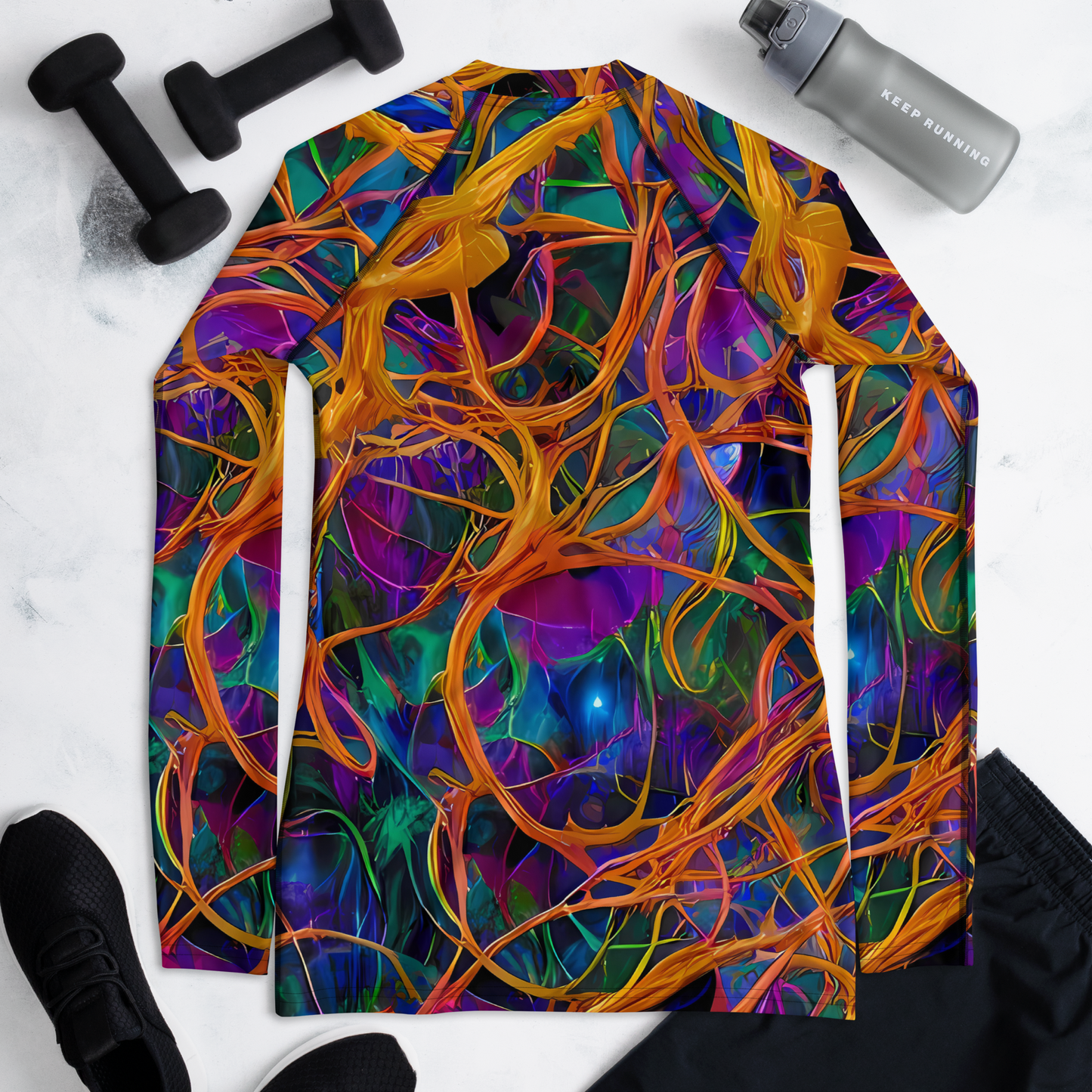 Women's Rash Guard - Spectral Weave