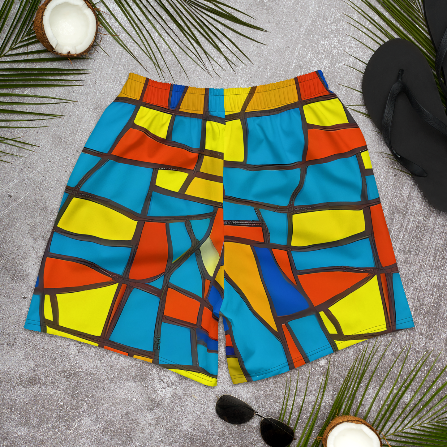 Men's Athletic Shorts - Mondrian Mesh
