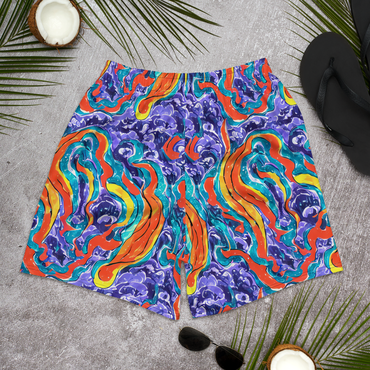 Men's Athletic Shorts - Galactic Waves