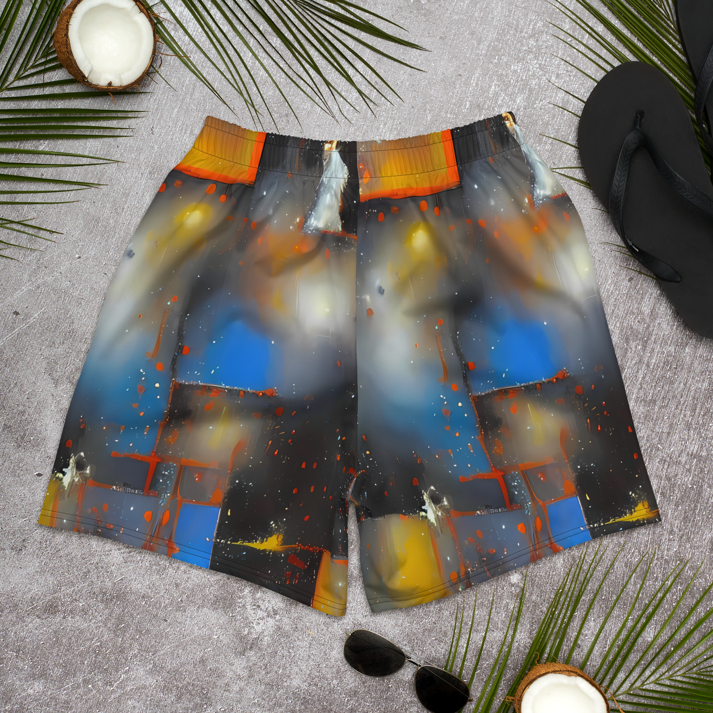 Men's Athletic Shorts - Monet's Matrix