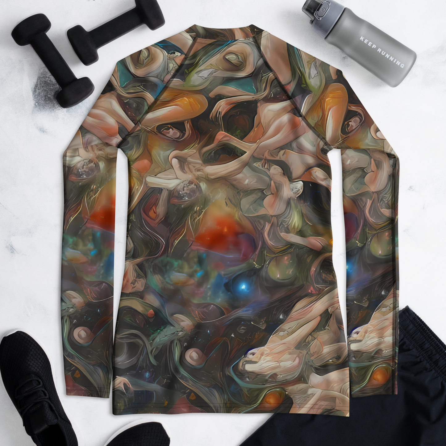 Women's Rash Guard - Copper Swirl