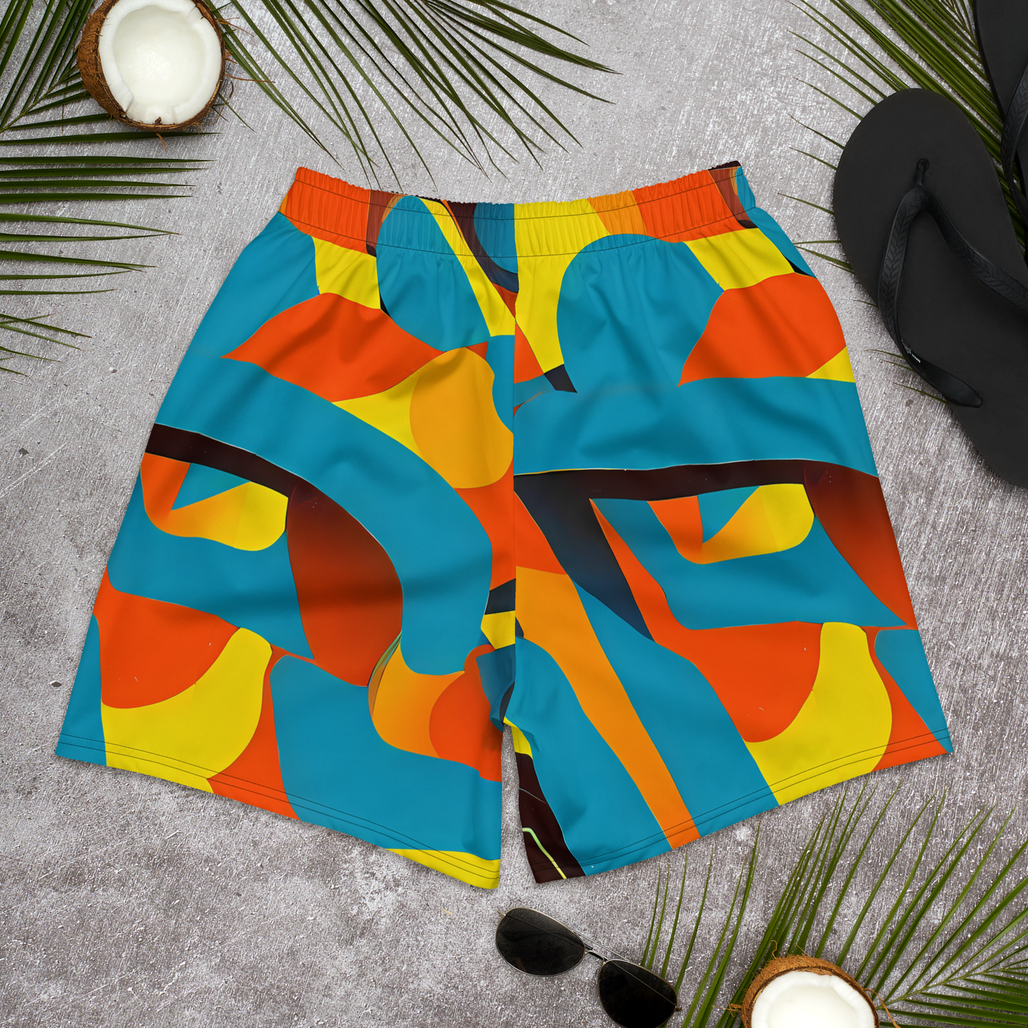 Men's Athletic Shorts - Fragmented Rhapsody