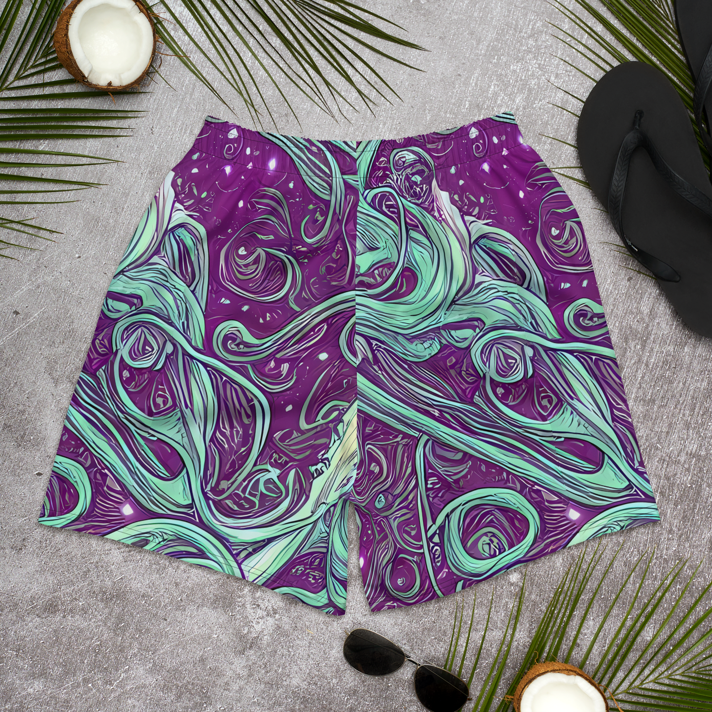 Men's Athletic Shorts - Temple Swirls