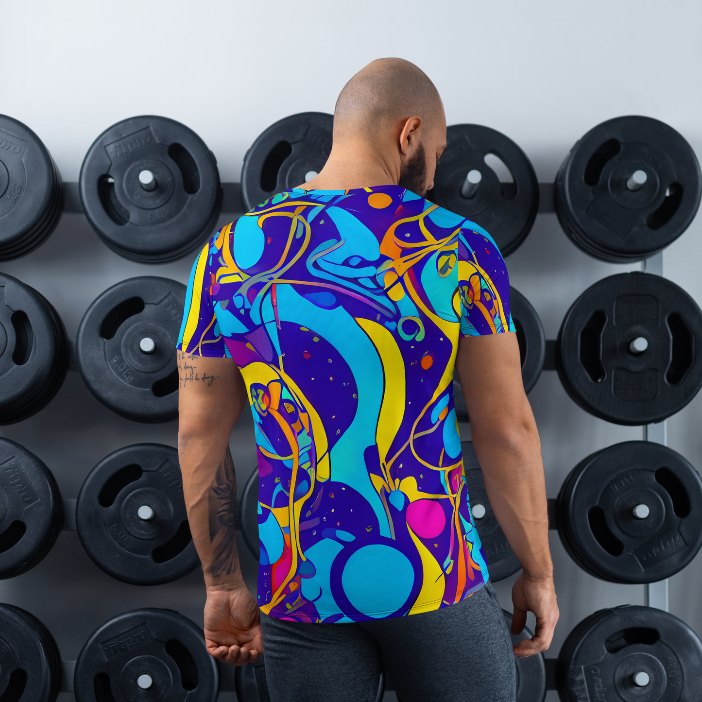 Men's Athletic T-Shirt - Spectral Tangle