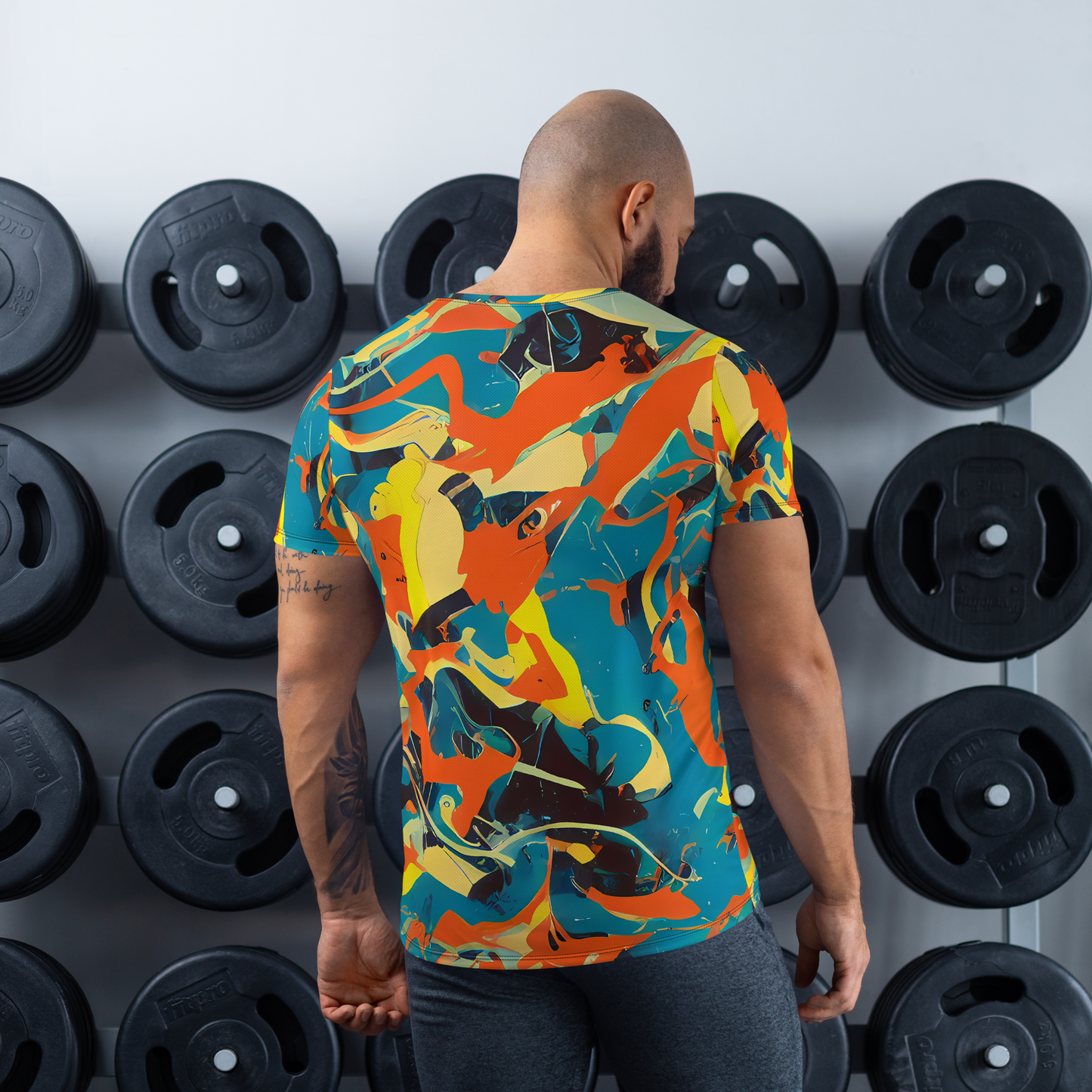 Men's Athletic T-Shirt - Abstract Tango