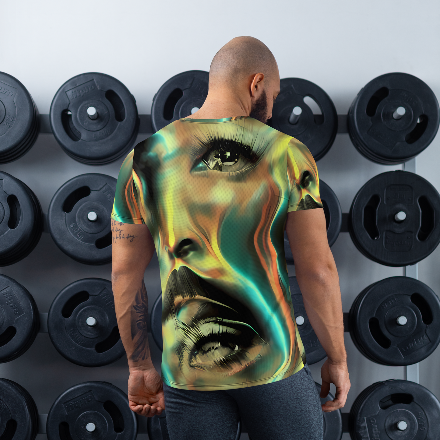 Men's Athletic T-Shirt - Newtonian Visage