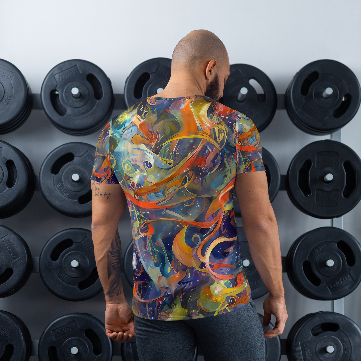 Men's Athletic T-Shirt - Spectral Swathe