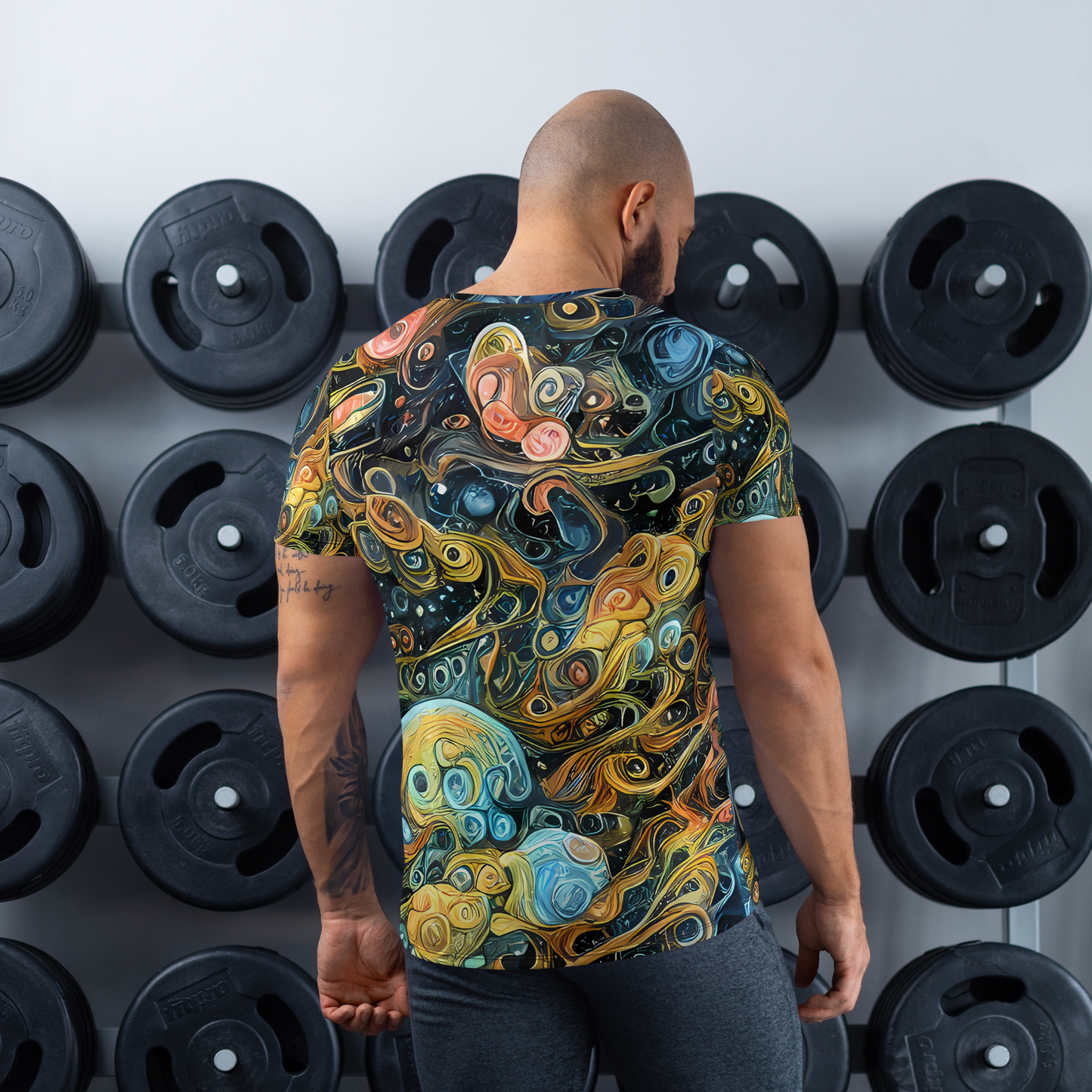 Men's Athletic T-Shirt - Wild Cosmos