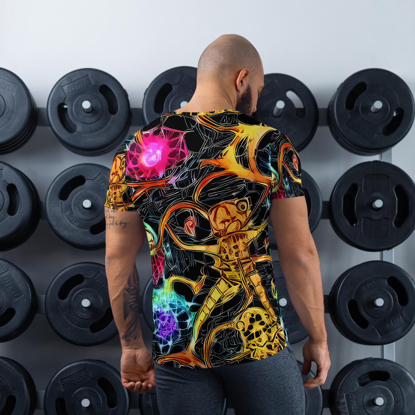 Men's Athletic T-Shirt - Psychedelic Pulsar