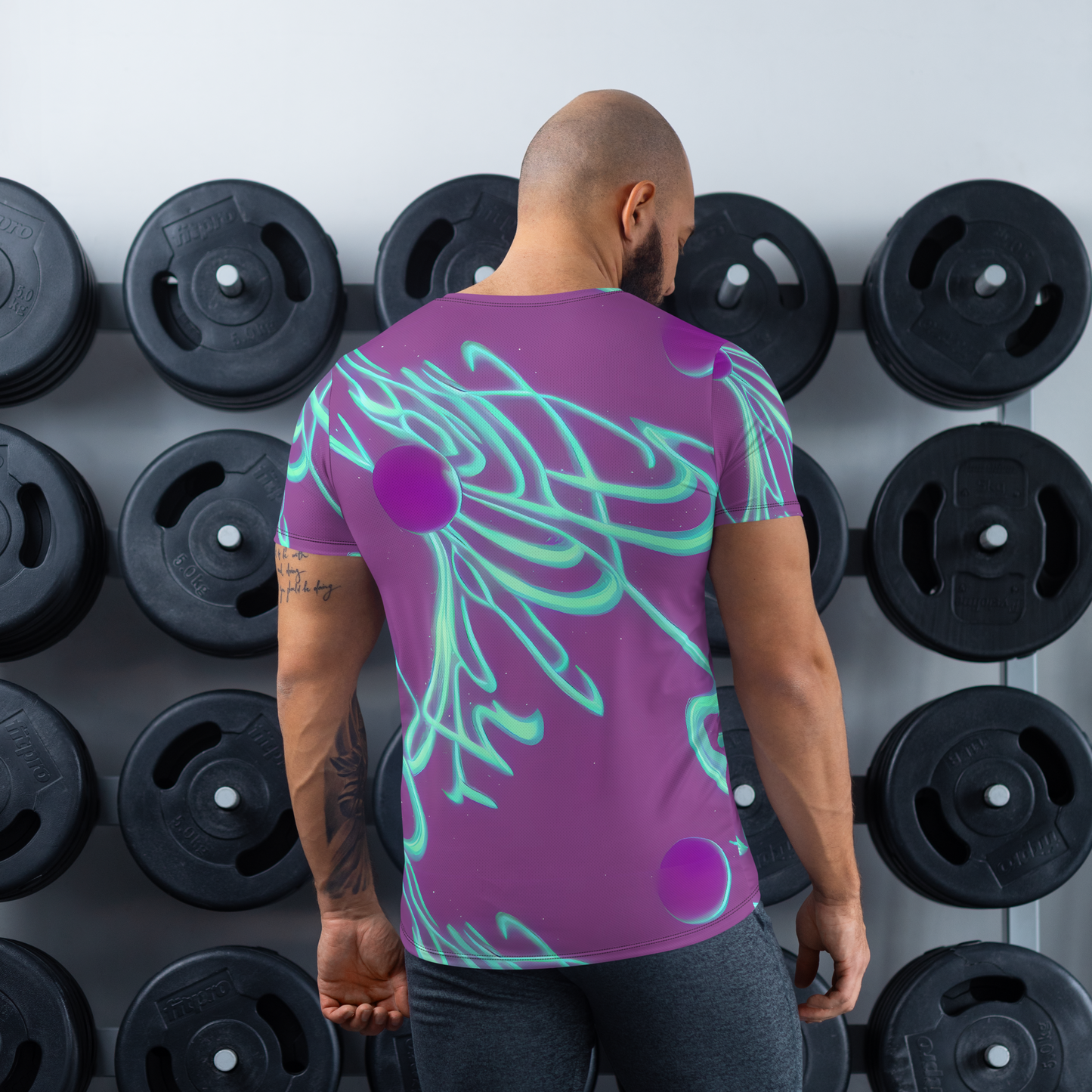 Men's Athletic T-Shirt - Neon Drift