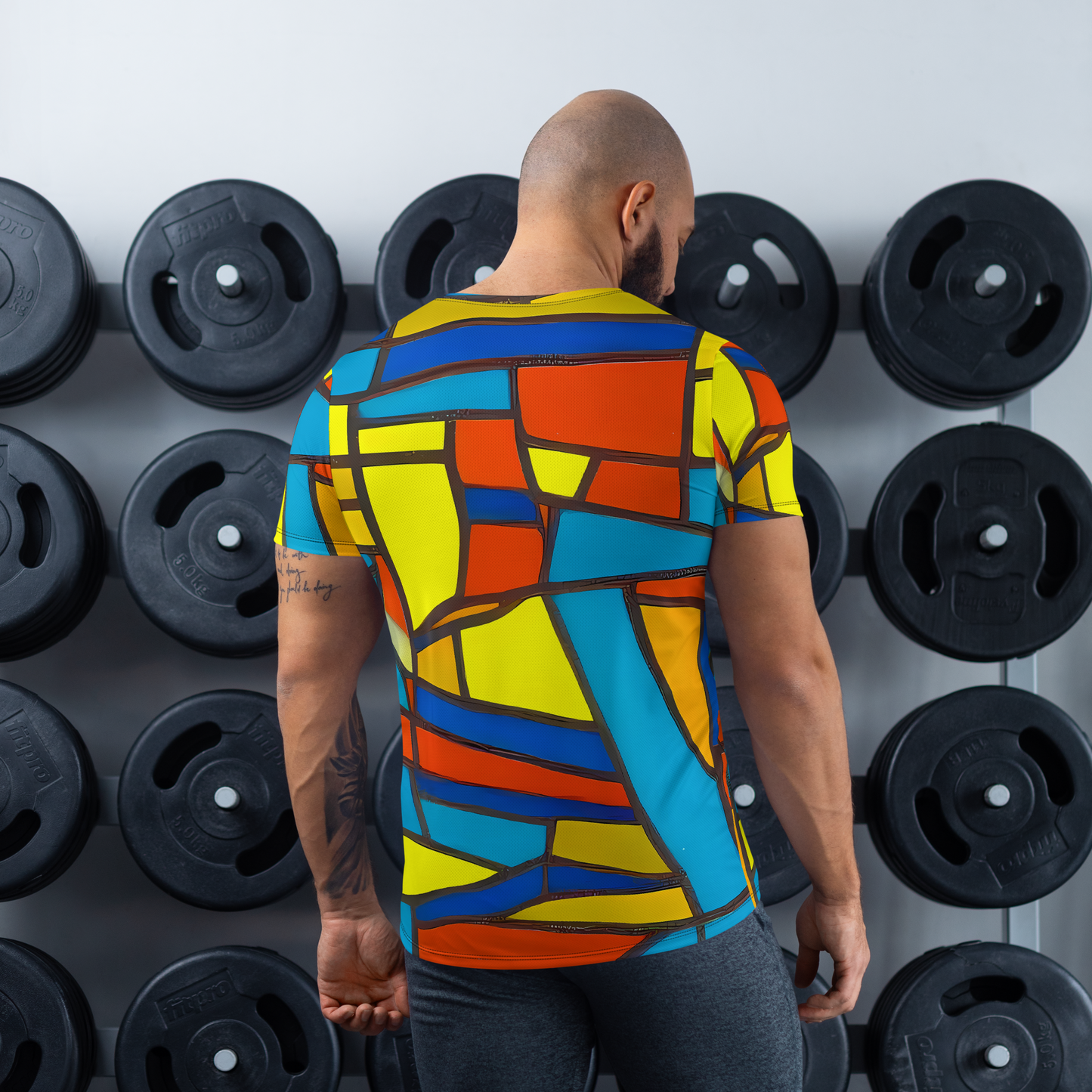 Men's Athletic T-Shirt - Mondrian Mesh