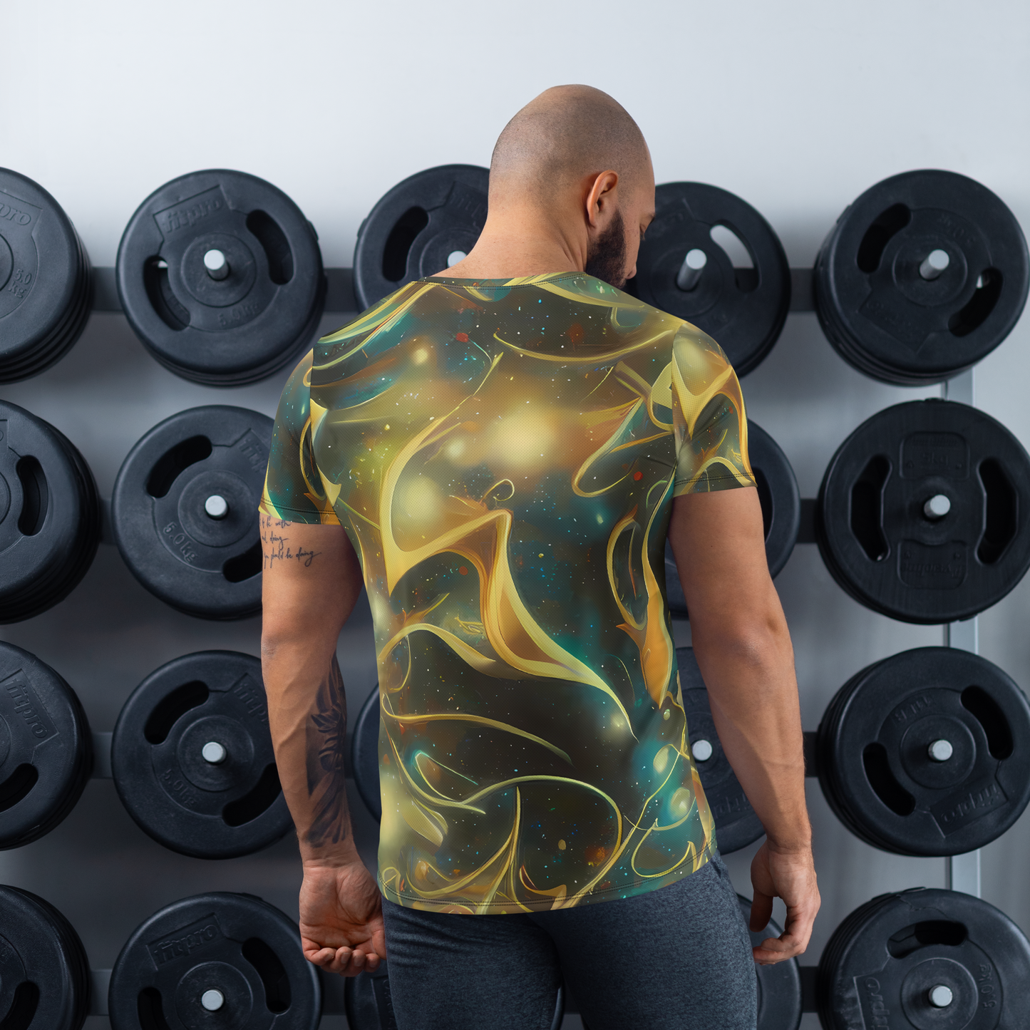 Men's Athletic T-Shirt - Whispering Galaxies