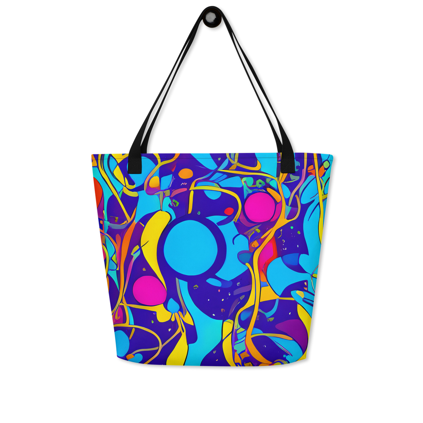 Large Tote Bag w/ Pocket - Spectral Tangle