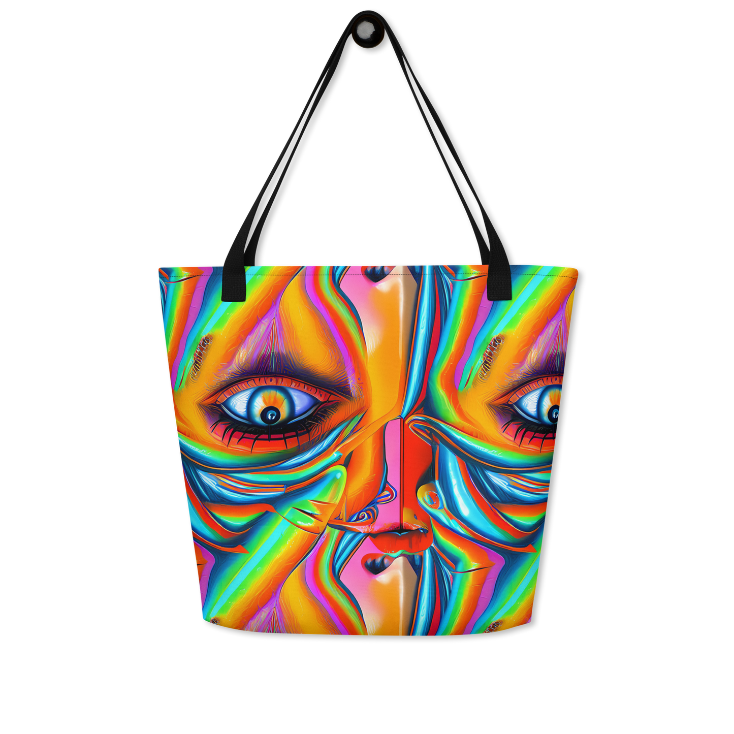 Large Tote Bag w/ Pocket - Kaleidovisions