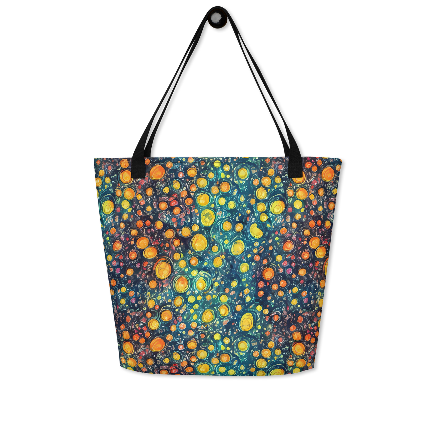 Large Tote Bag w/ Pocket - Starry Orbits