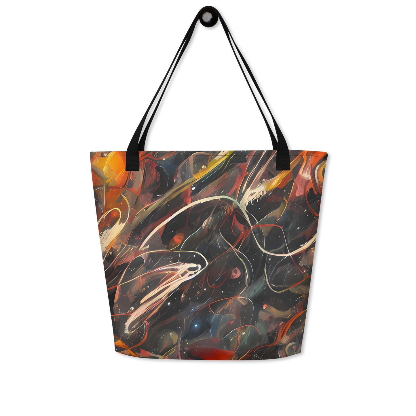 Large Tote Bag w/ Pocket - Temporal Vortex