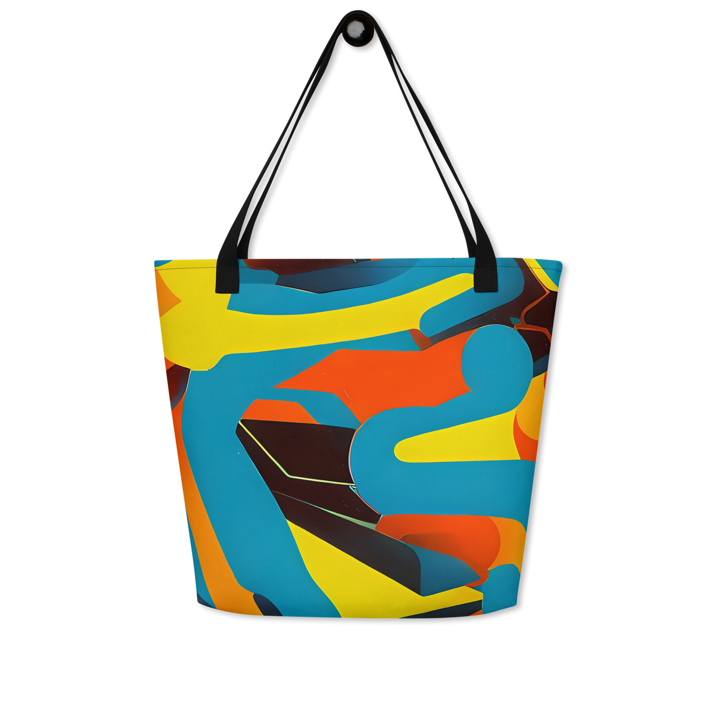Large Tote Bag w/ Pocket - Fragmented Rhapsody