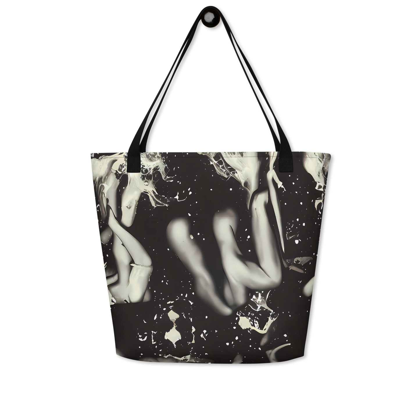 Large Tote Bag w/ Pocket - Newton's Silhouette
