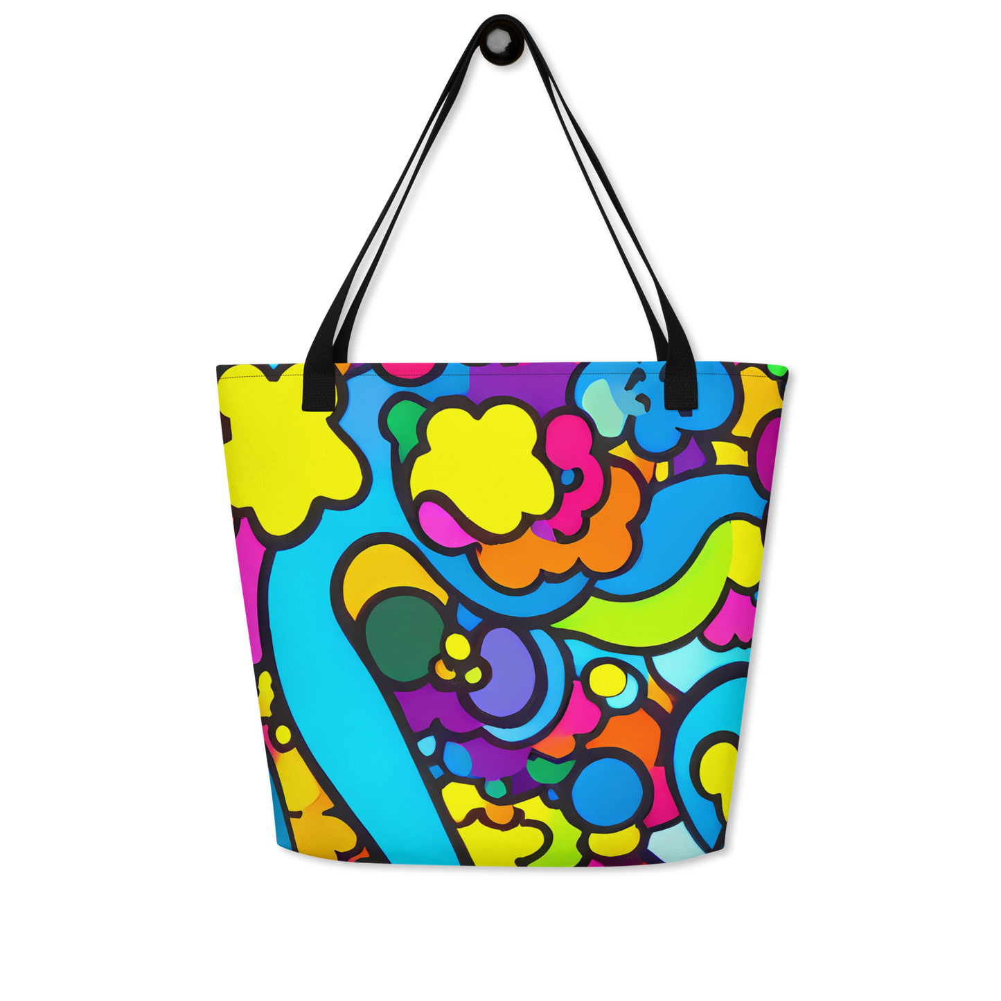 Large Tote Bag w/ Pocket - Pop Playland