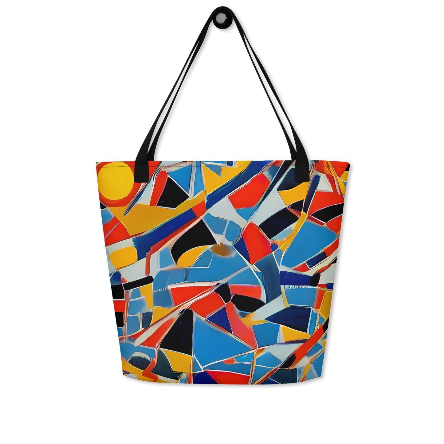 Large Tote Bag w/ Pocket - Abstract Mingle