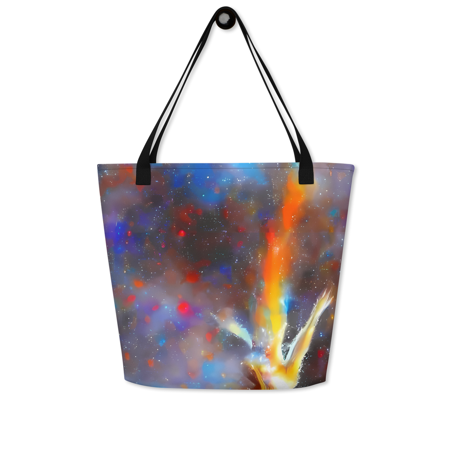 Large Tote Bag w/ Pocket - Impressionist Drift
