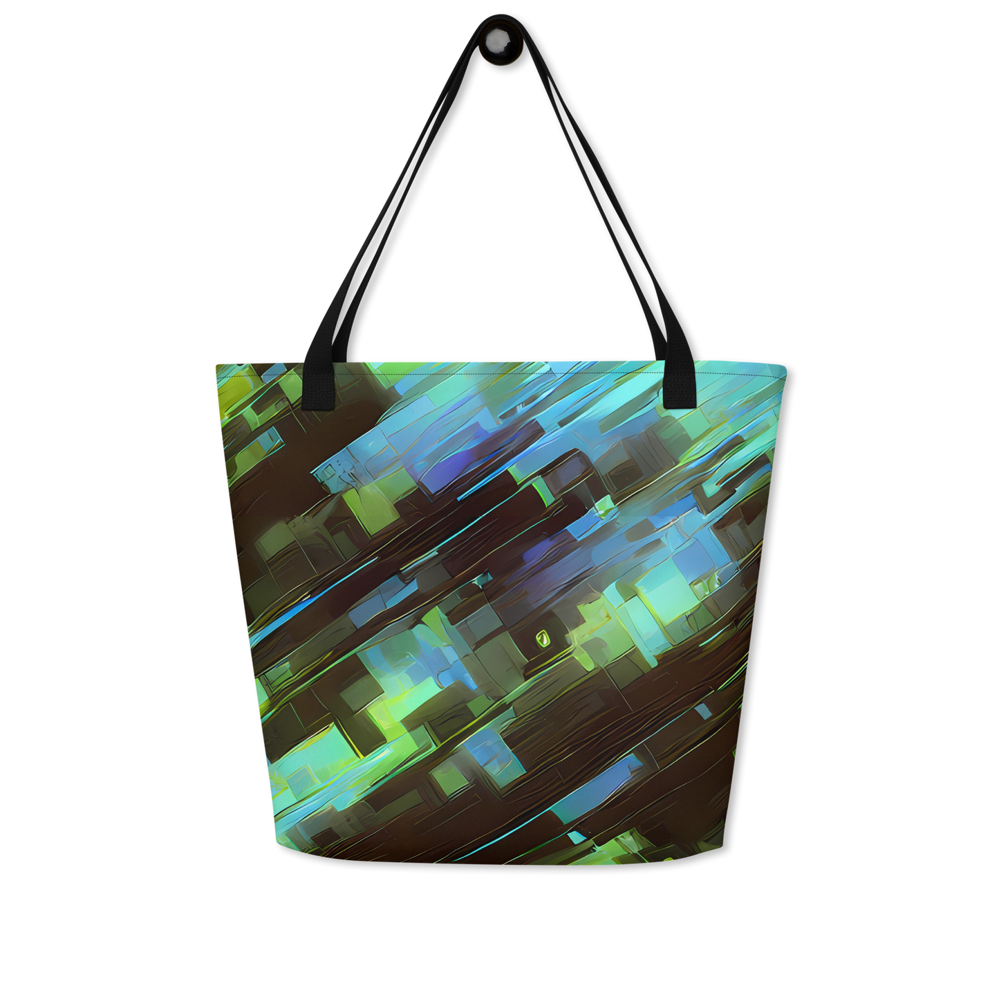 Large Tote Bag w/ Pocket - Cyber Shard