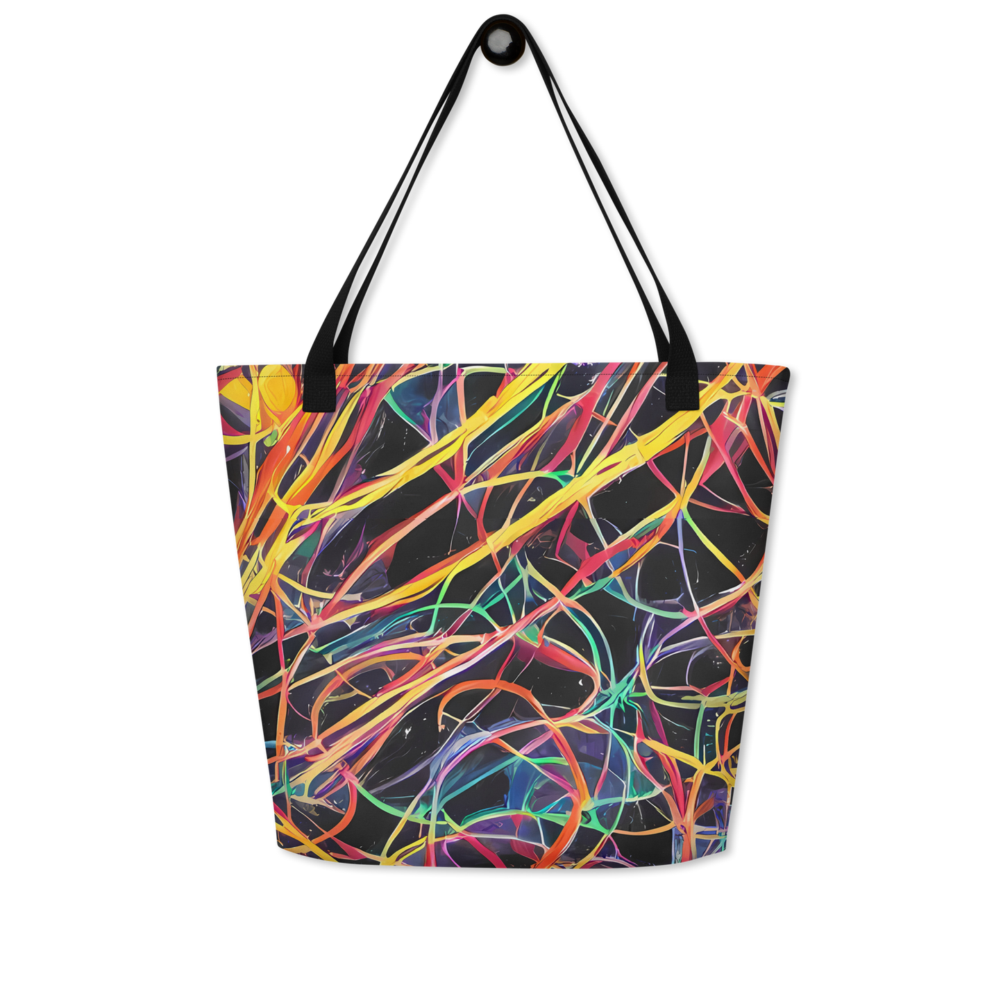 Large Tote Bag w/ Pocket - Acconci Twirl