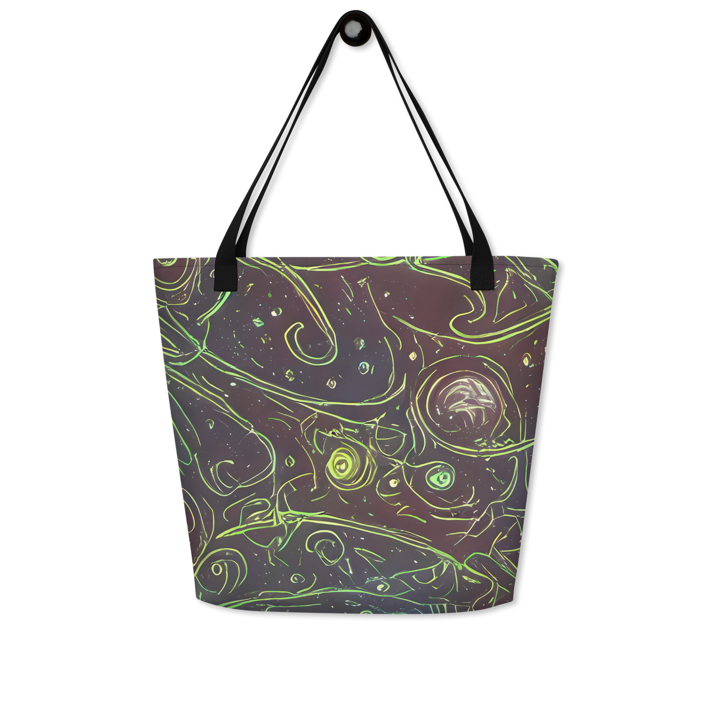 Large Tote Bag w/ Pocket - Starfield Scrolls