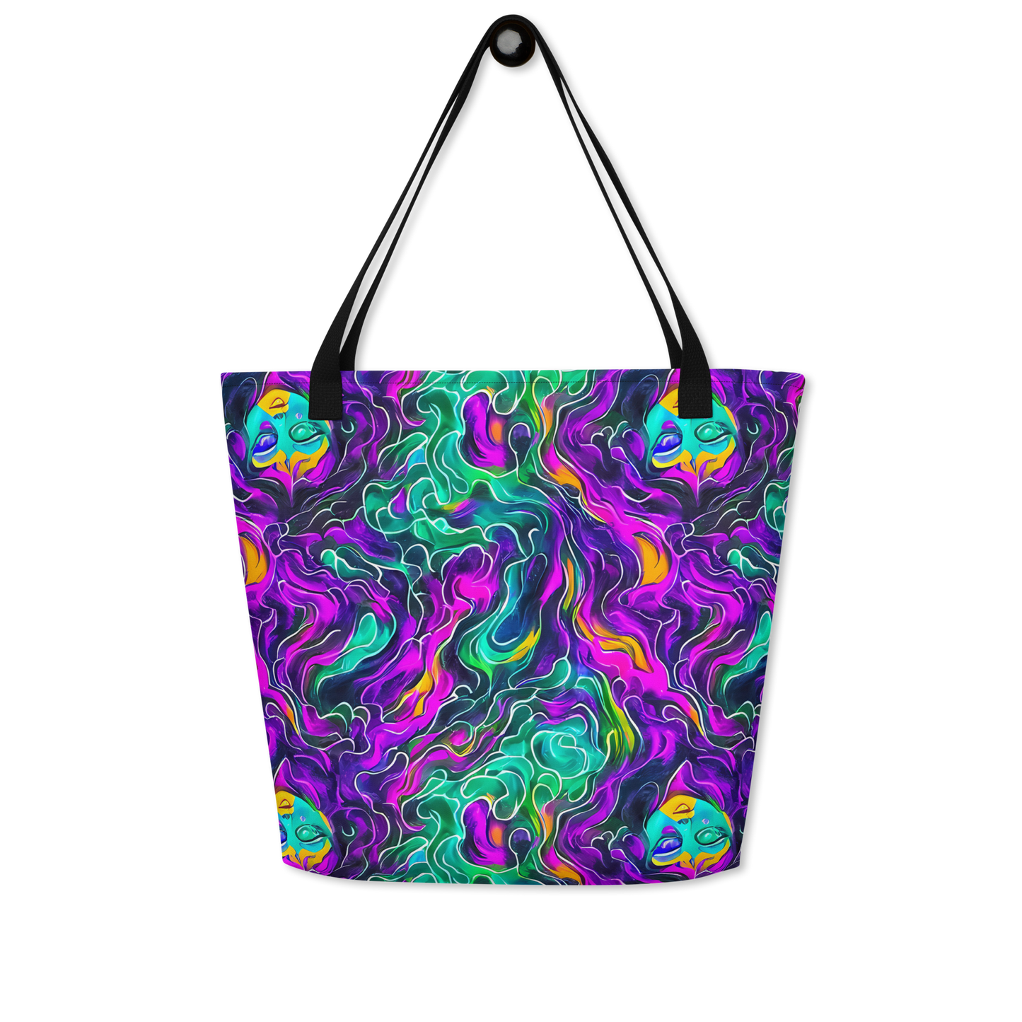Large Tote Bag w/ Pocket - Vortex Dream