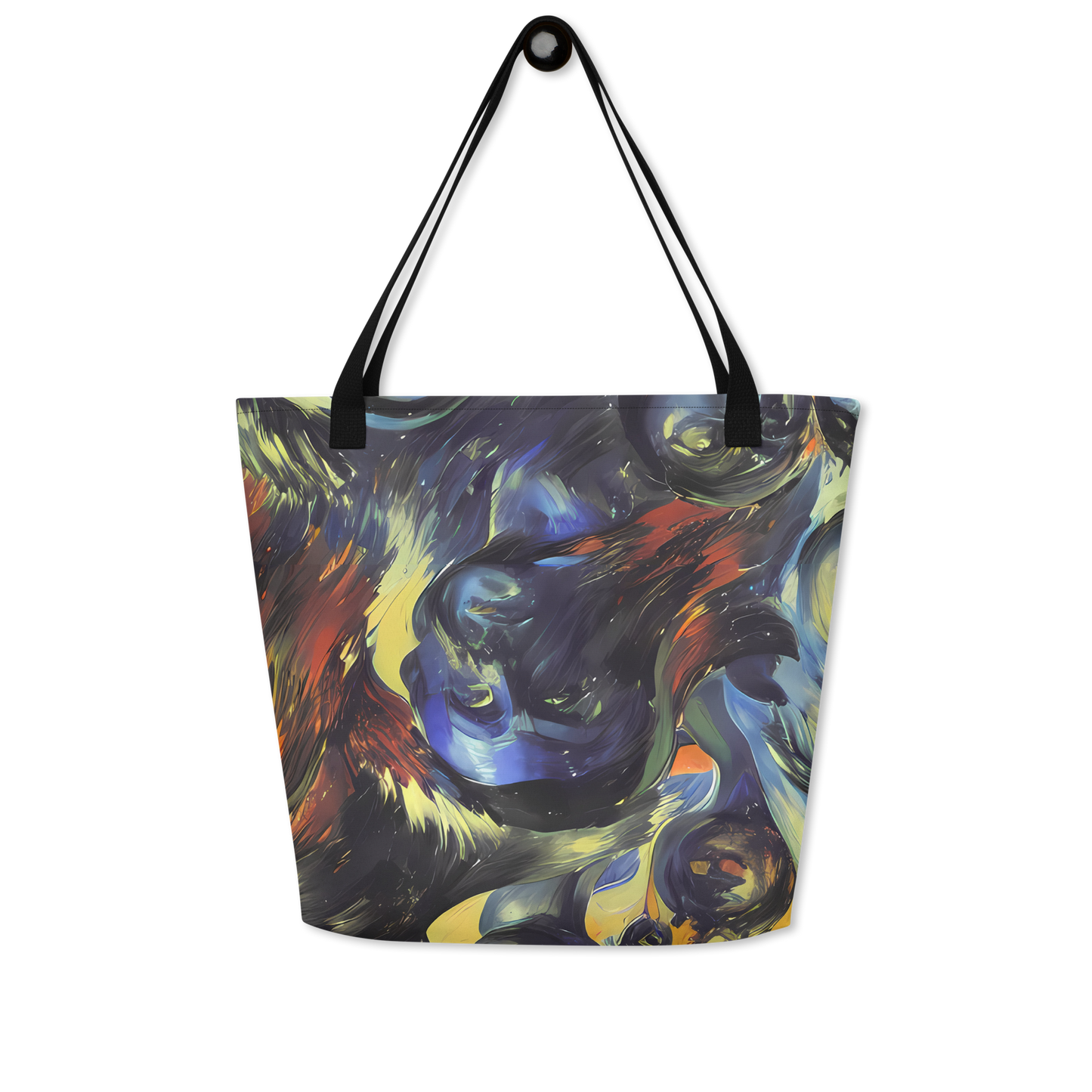 Large Tote Bag w/ Pocket - Cosmic Visages