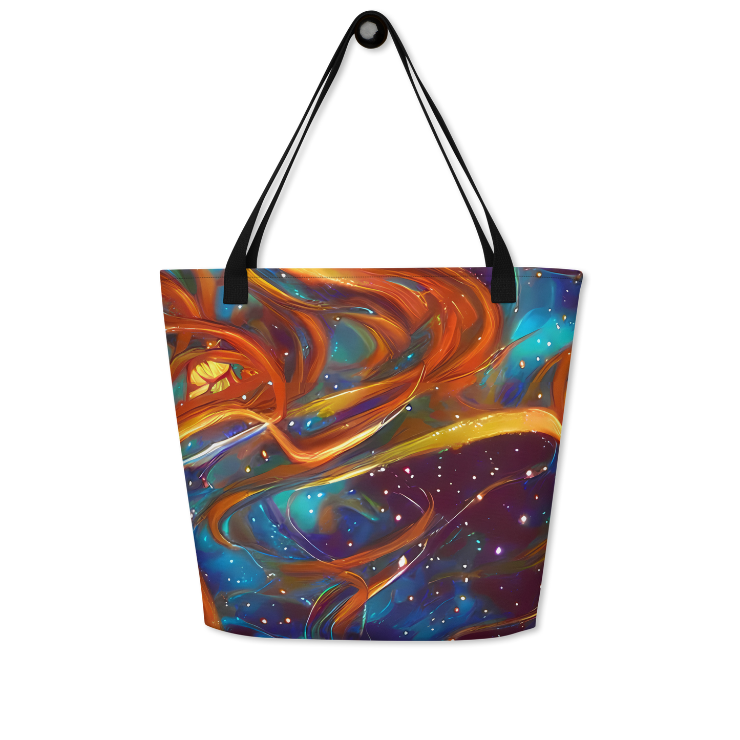 Large Tote Bag w/ Pocket - Perez Whirl