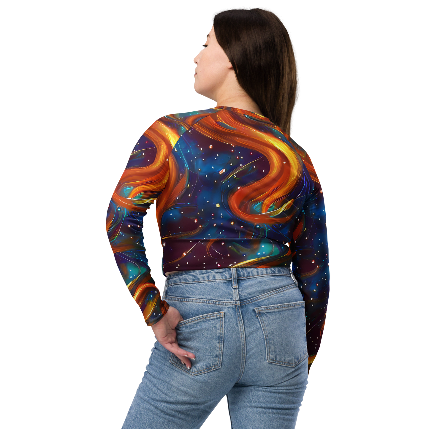 Long Sleeve Crop Top - Perez Whirl