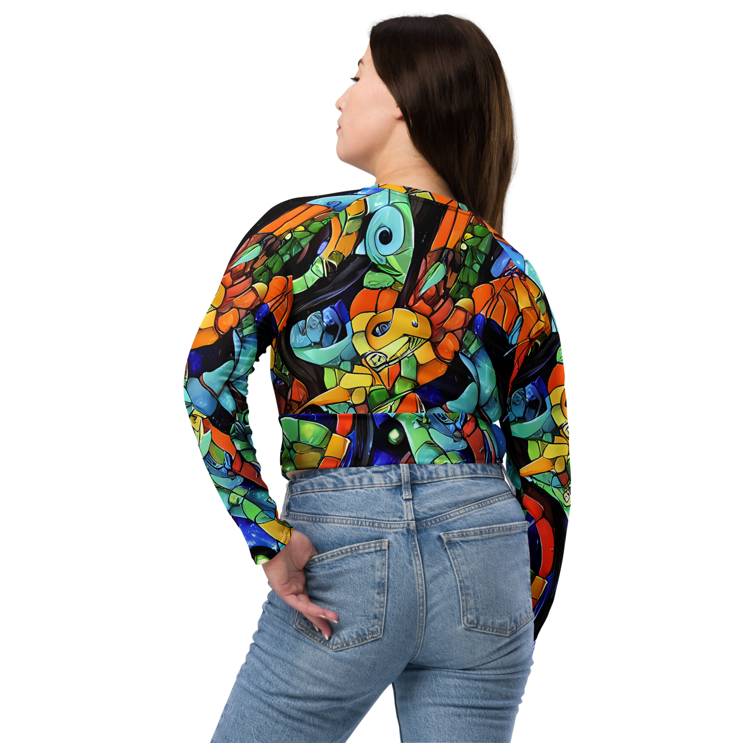 Long Sleeve Crop Top - Cascade Muralista